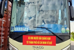 Ngày mai, Quảng Nam xuất phát đoàn xe đón 164 người từ TP.HCM về quê đợt đầu tiên